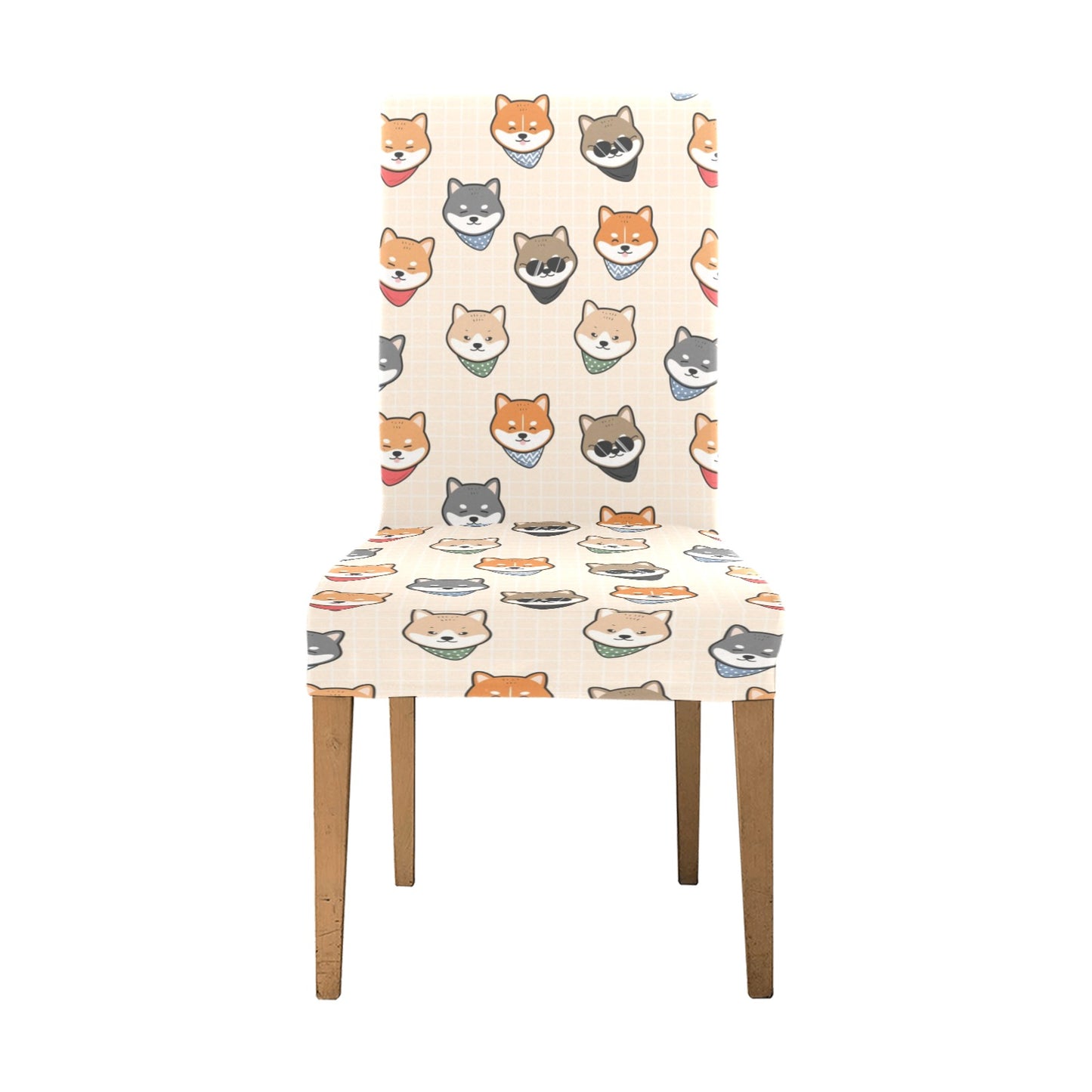 Shiba Inu Print Design LKS3010 Dining Chair Slipcover