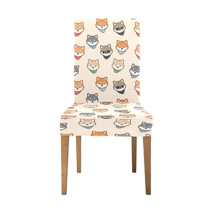 Shiba Inu Print Design LKS3010 Dining Chair Slipcover