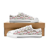 Shiba Inu Print Design LKS305 Women's White Low Top Shoes