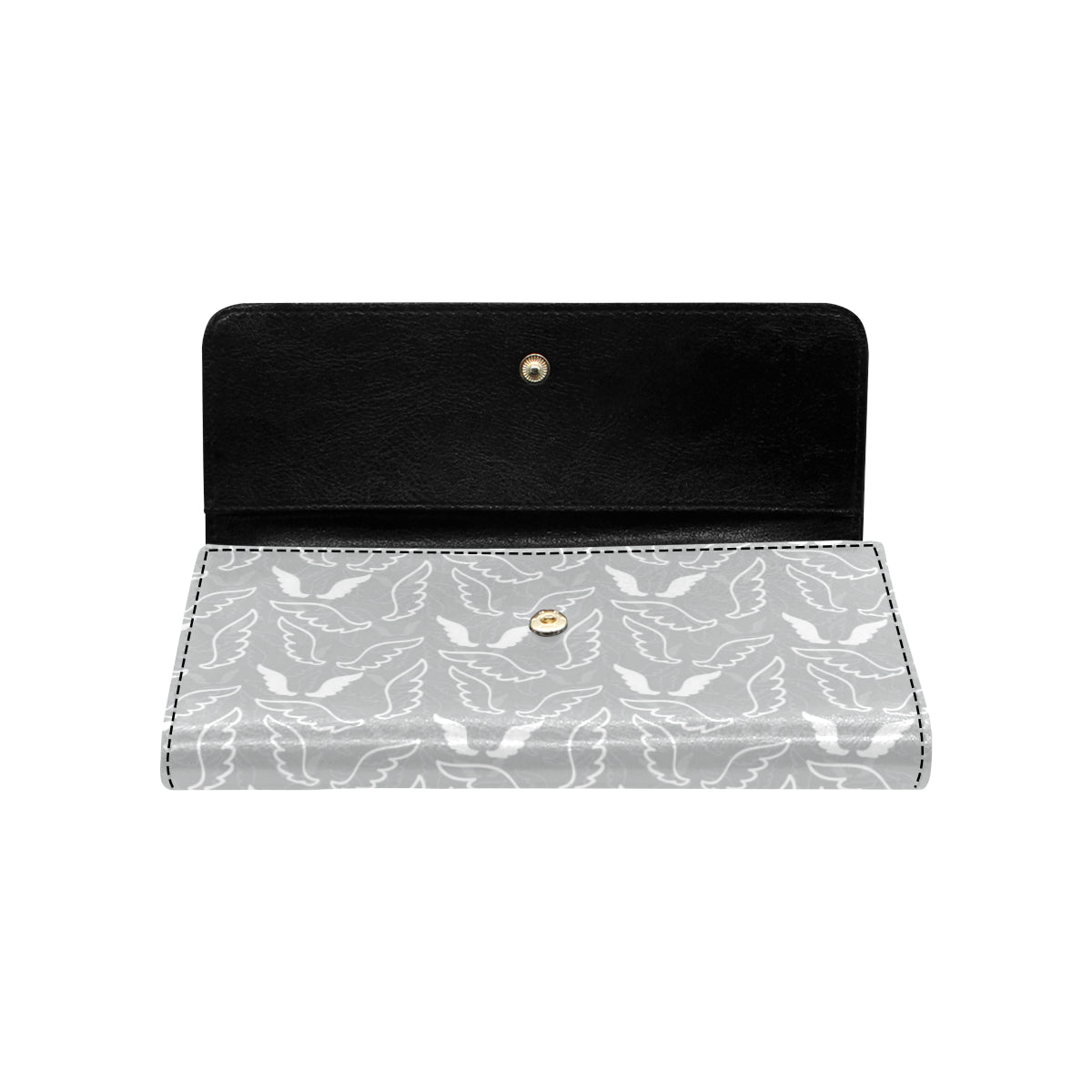 Angel Wings Pattern Print Design 01 Women's Trifold Wallet