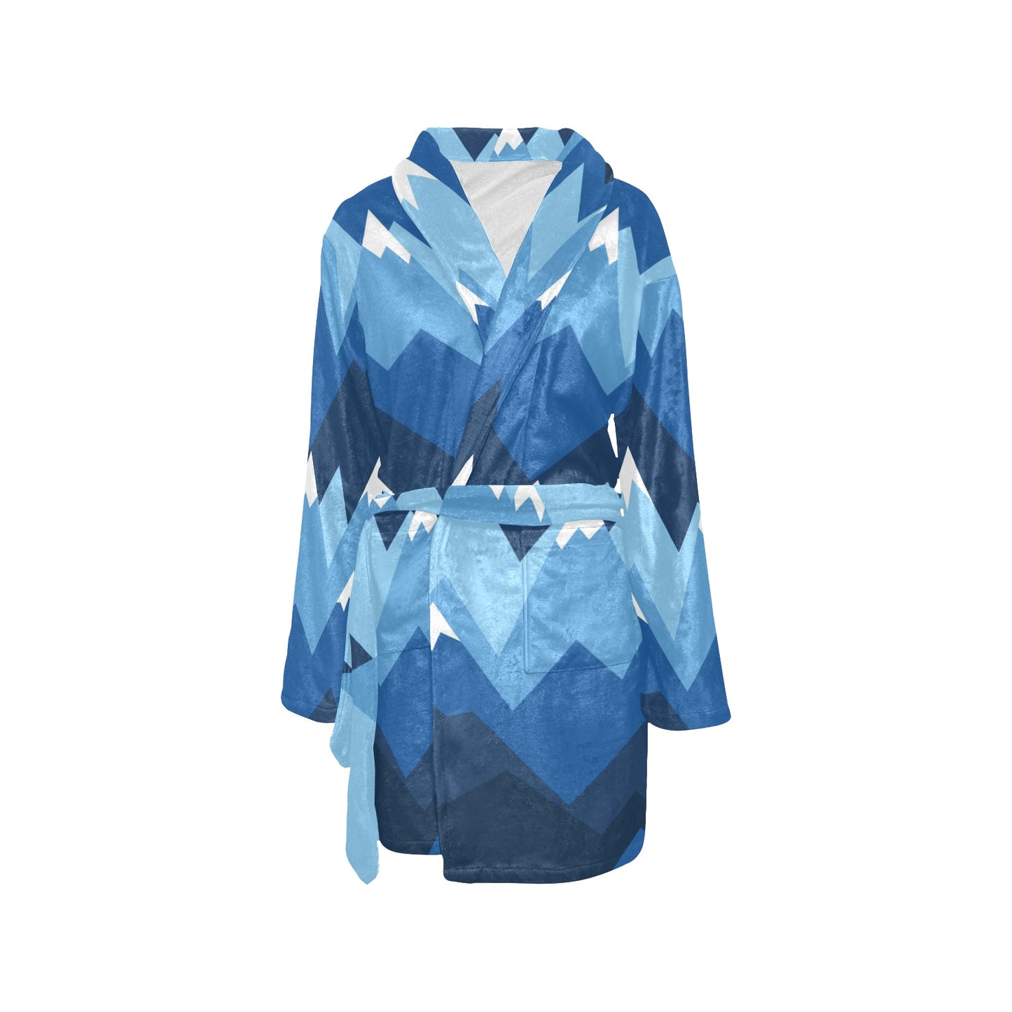 Mountain Pattern Print Design 04 Women's Fleece Robe