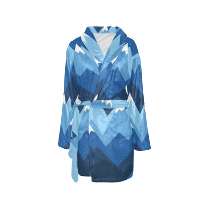 Mountain Pattern Print Design 04 Women's Fleece Robe