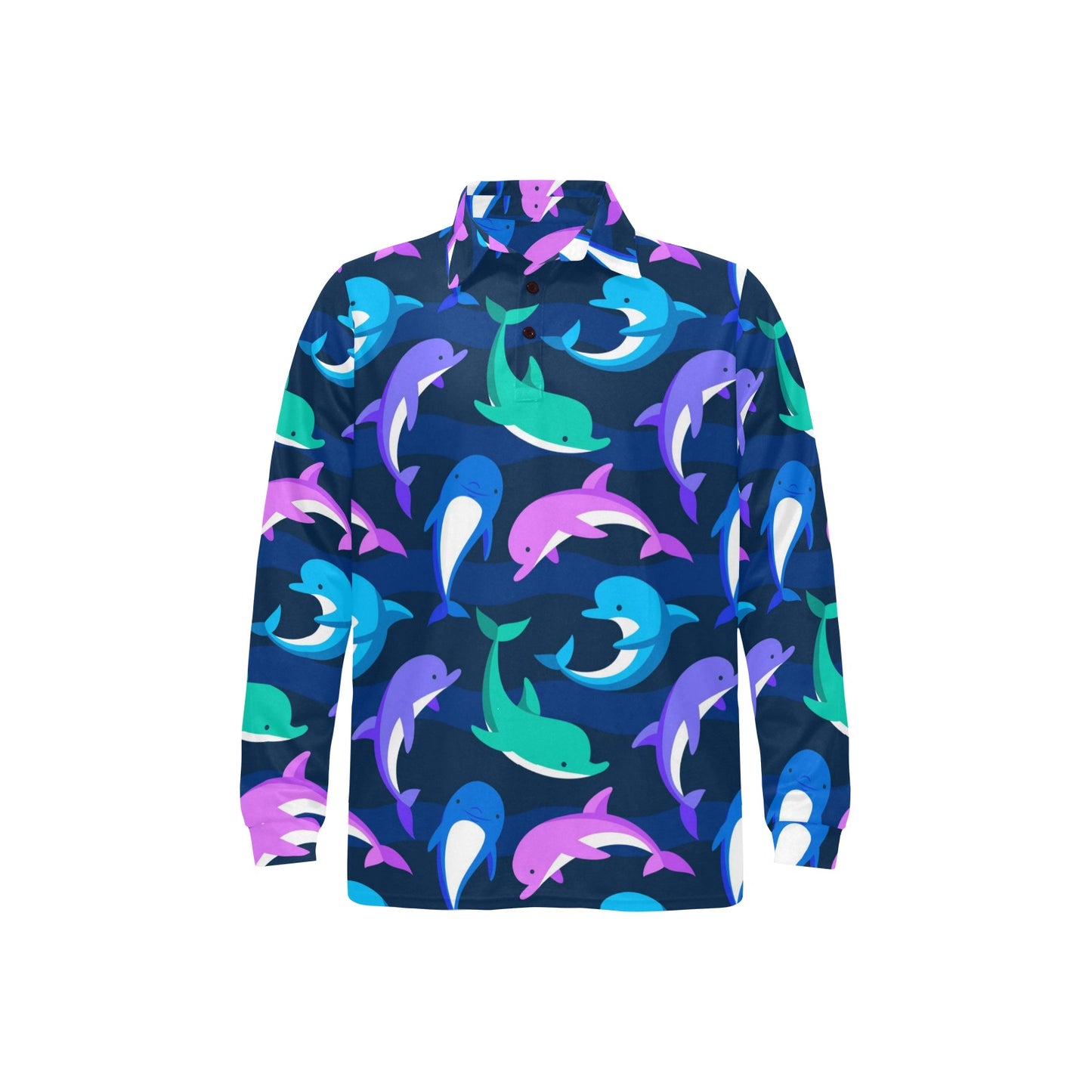 Dolphin Baby Long Sleeve Polo Shirt For Men's