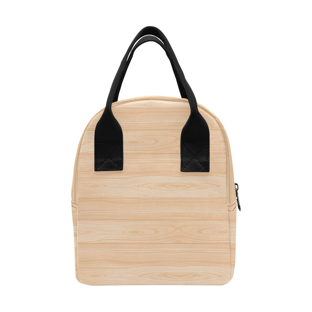 Wood Texture Print Design LKS302 Insulated Lunch Bag