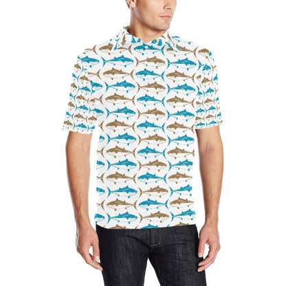 Tuna Fish Print Design LKS301 Men Polo Shirt