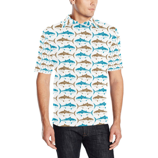 Tuna Fish Print Design LKS301 Men Polo Shirt