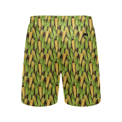 Agricultural Corn cob Print Men's Swim Trunks Beach Shorts
