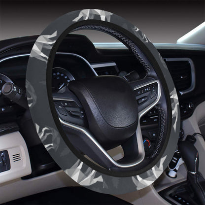 Wolf Print Design LKS303 Steering Wheel Cover with Elastic Edge