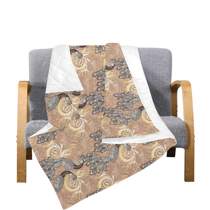 Peacock Pattern Print Design A05 Premium Quilt