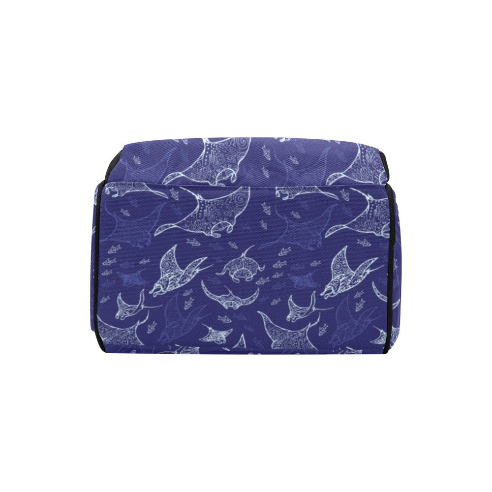 Manta Ray Print Design LKS401 Diaper Bag Backpack