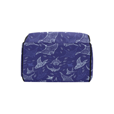 Manta Ray Print Design LKS401 Diaper Bag Backpack