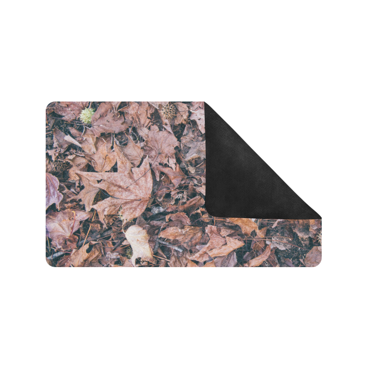 Camouflage Realistic Tree Leaf Print Rubber Doormat
