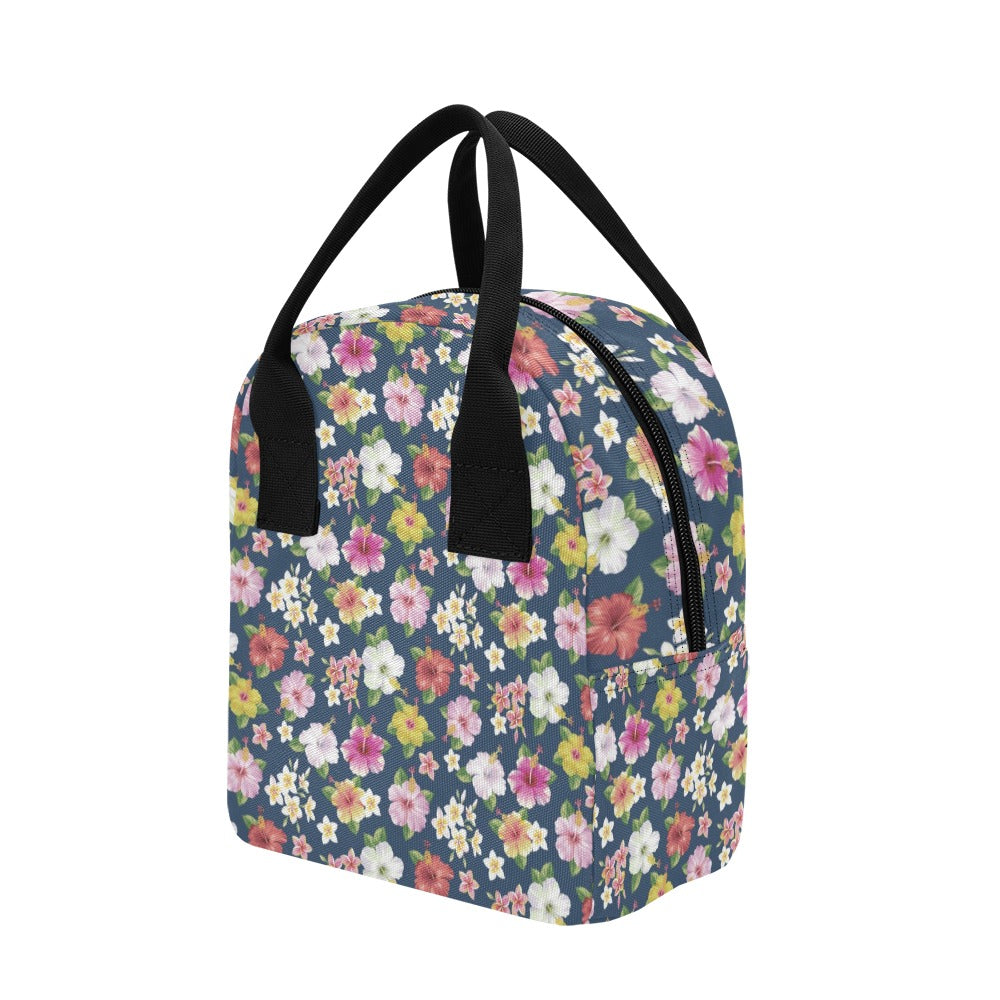 Hibiscus Sweet Print Design LKS304 Insulated Lunch Bag