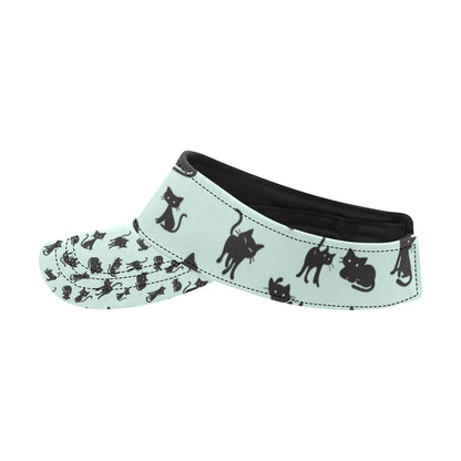 Black Cat Pattern Print Design 04 Unisex Sun Visor