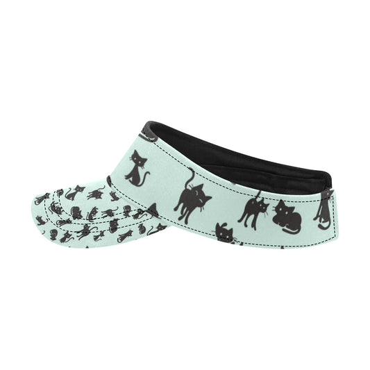 Black Cat Pattern Print Design 04 Unisex Sun Visor