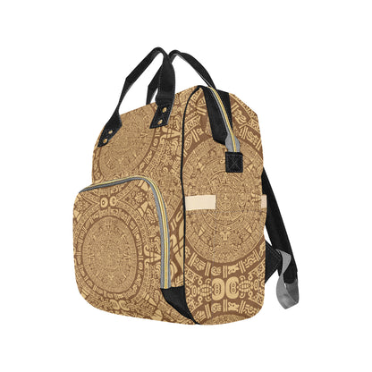 Mayan Pattern Print Design 01 Diaper Bag Backpack
