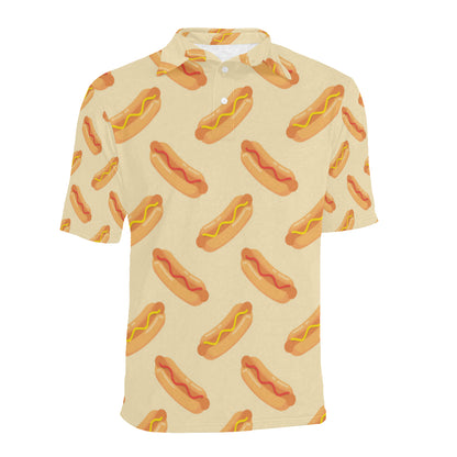 Hot Dog Pattern Print Design 05 Men Polo Shirt