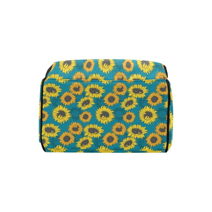 Sunflower Print Design LKS301 Diaper Bag Backpack