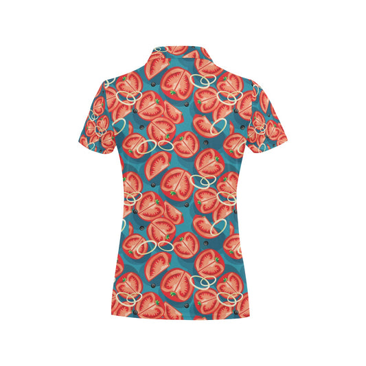 Tomato Print Design LKS301 Women's Polo Shirt
