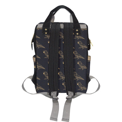 Parakeet Pattern Print Design A04 Diaper Bag Backpack