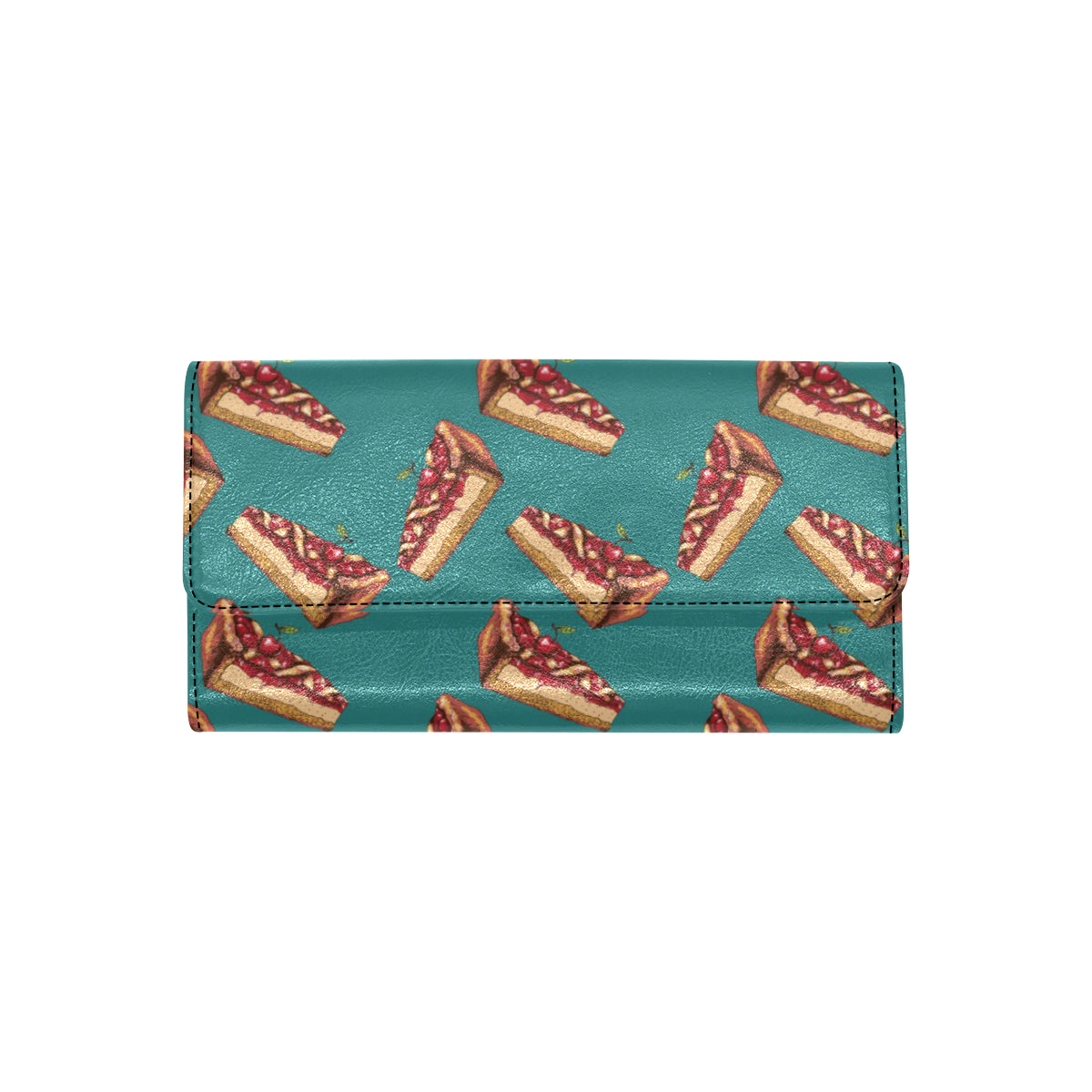 Cheesecake Cherry Pattern Print Design CK03 Women's Trifold Wallet