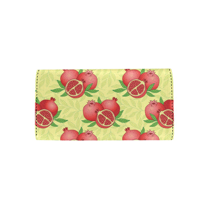 Pomegranate Pattern Print Design PG07 Women's Trifold Wallet