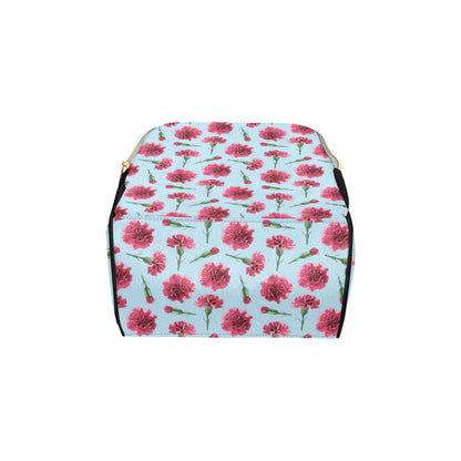 Carnations Pattern Print Design CN01 Diaper Bag Backpack