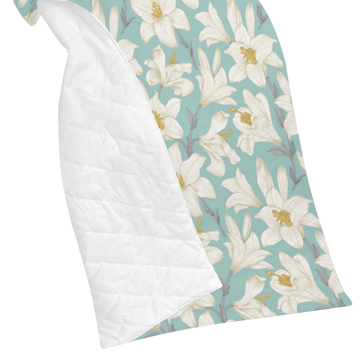 Lily Pattern Print Design 02 Premium Quilt