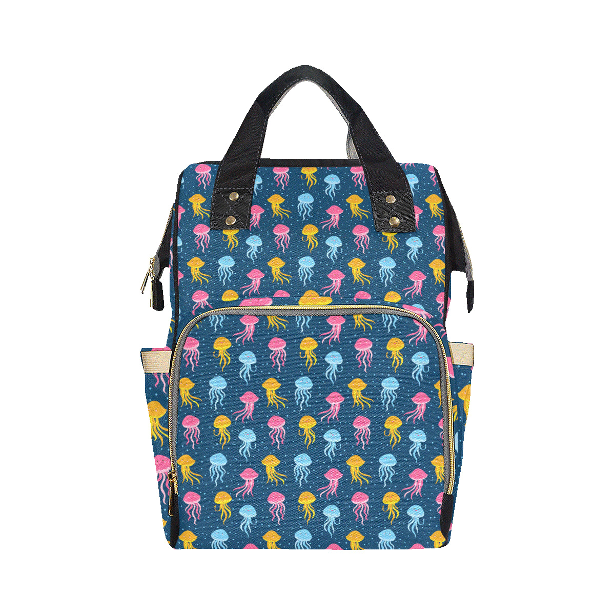 Jellyfish Pattern Print Design 04 Diaper Bag Backpack