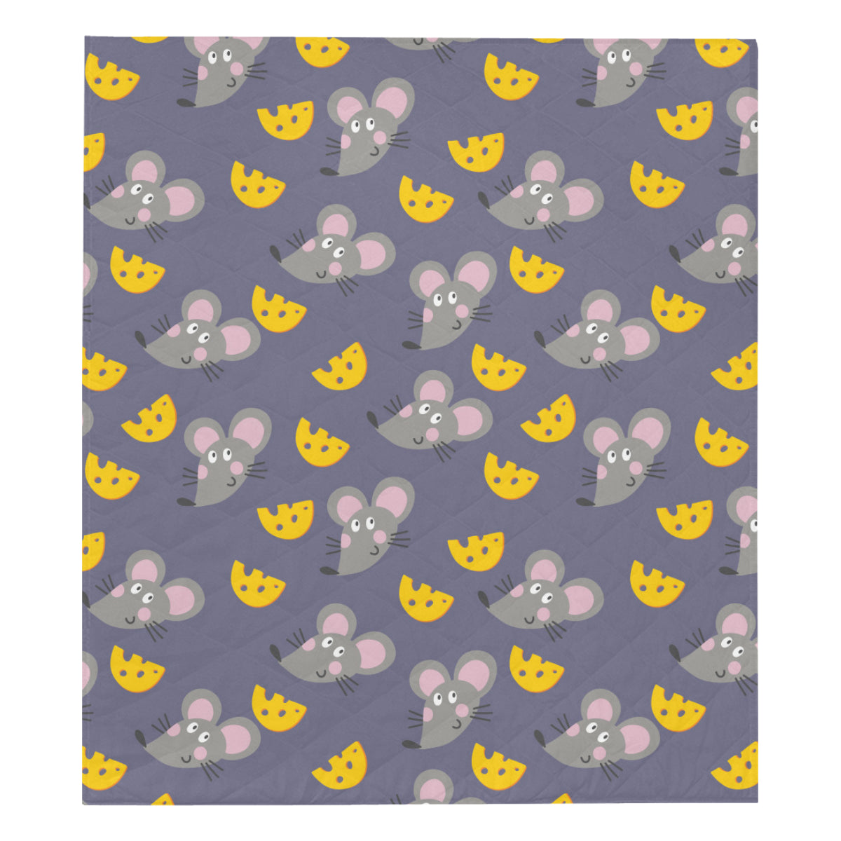 Rat With Cheese Pattern Print Design 01 Premium Quilt