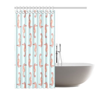 SeaHorse Pattern Print Design 01 Shower Curtain