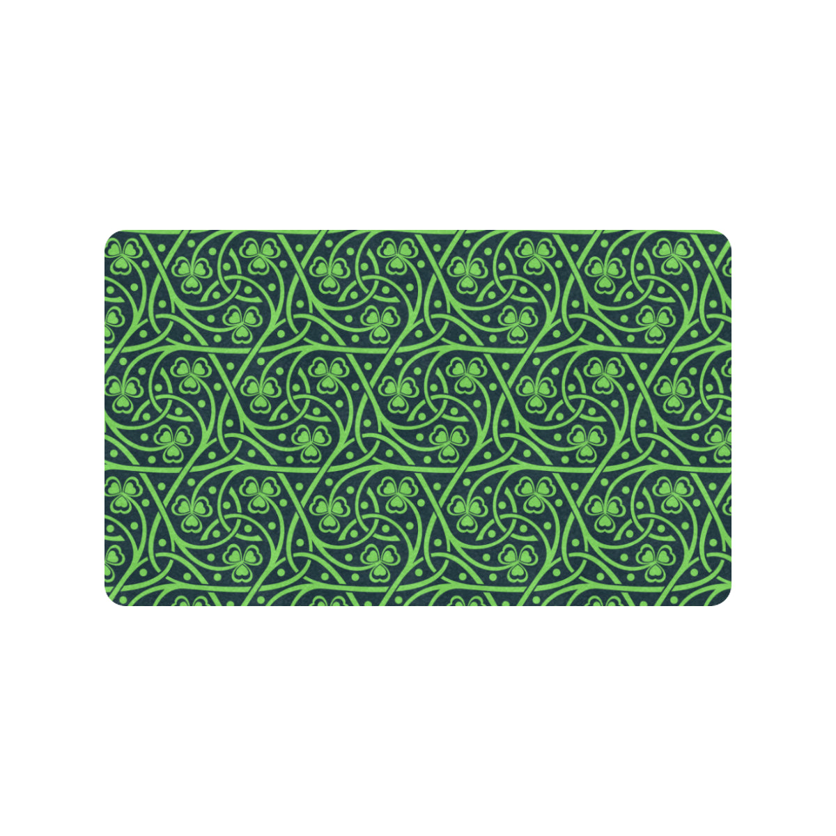 Shamrock Themed Print Rubber Doormat