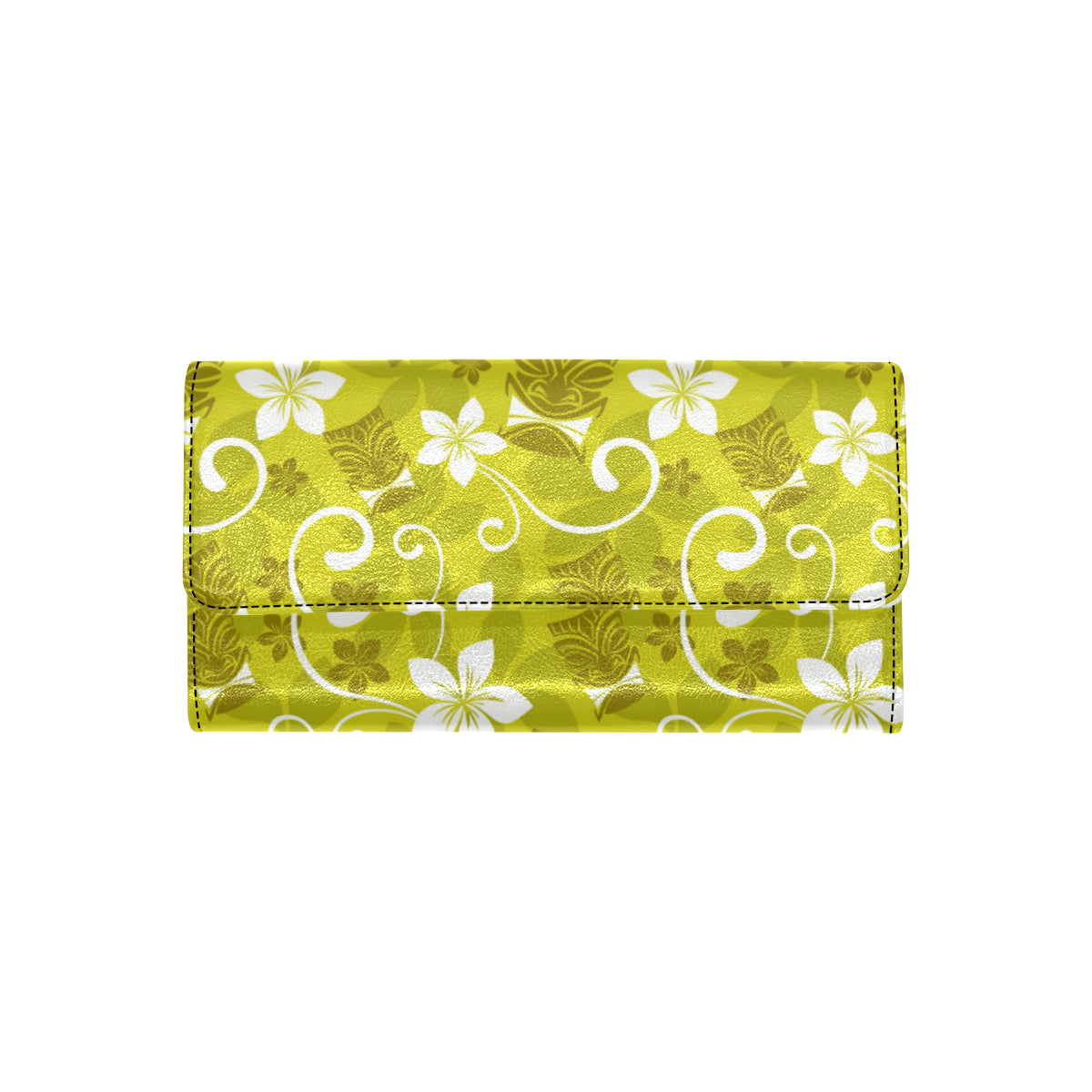 Hawaiian Themed Pattern Print Design H019 Women's Trifold Wallet