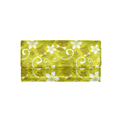 Hawaiian Themed Pattern Print Design H019 Women's Trifold Wallet