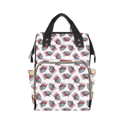 Accordion Pattern Print Design 03 Diaper Bag Backpack