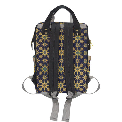 kaleidoscope Gold Print Design Diaper Bag Backpack