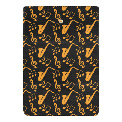 Saxophone Pattern Print Design 02 Women's Trifold Wallet