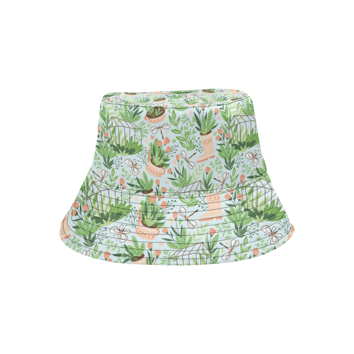 Gardening Pattern Print Design G04 Unisex Bucket Hat
