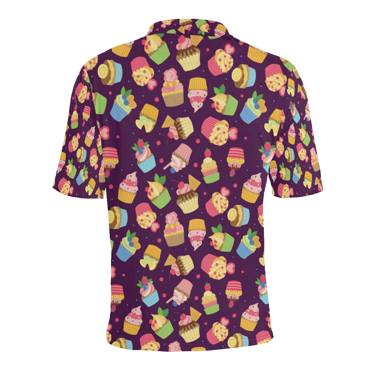 Cupcake Pattern Print Design 05 Men Polo Shirt