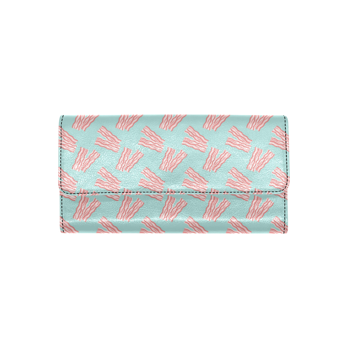 Bacon Pattern Print Design 04 Women's Trifold Wallet