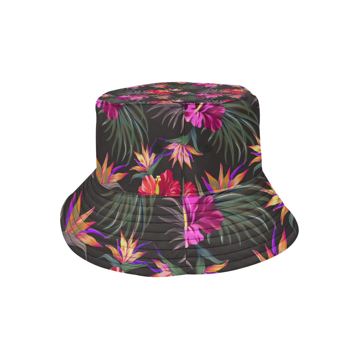 Hibiscus Pattern Print Design HB014 Unisex Bucket Hat