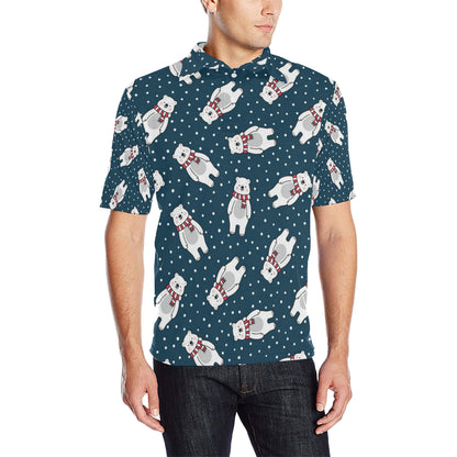 Polar Bear Pattern Print Design PB05 Men Polo Shirt