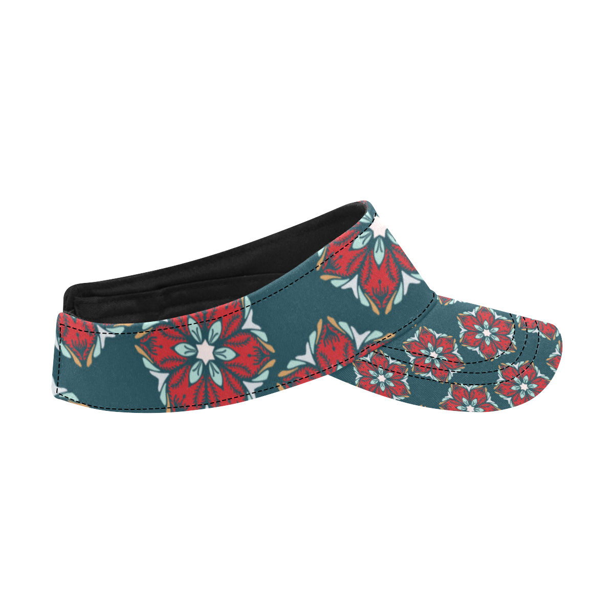 Poinsettia Pattern Print Design A03 Unisex Sun Visor