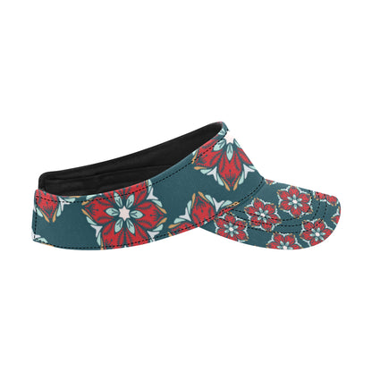 Poinsettia Pattern Print Design A03 Unisex Sun Visor