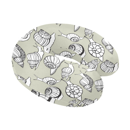 Snail Pattern Print Design 03 U-Shaped Travel Neck Pillow