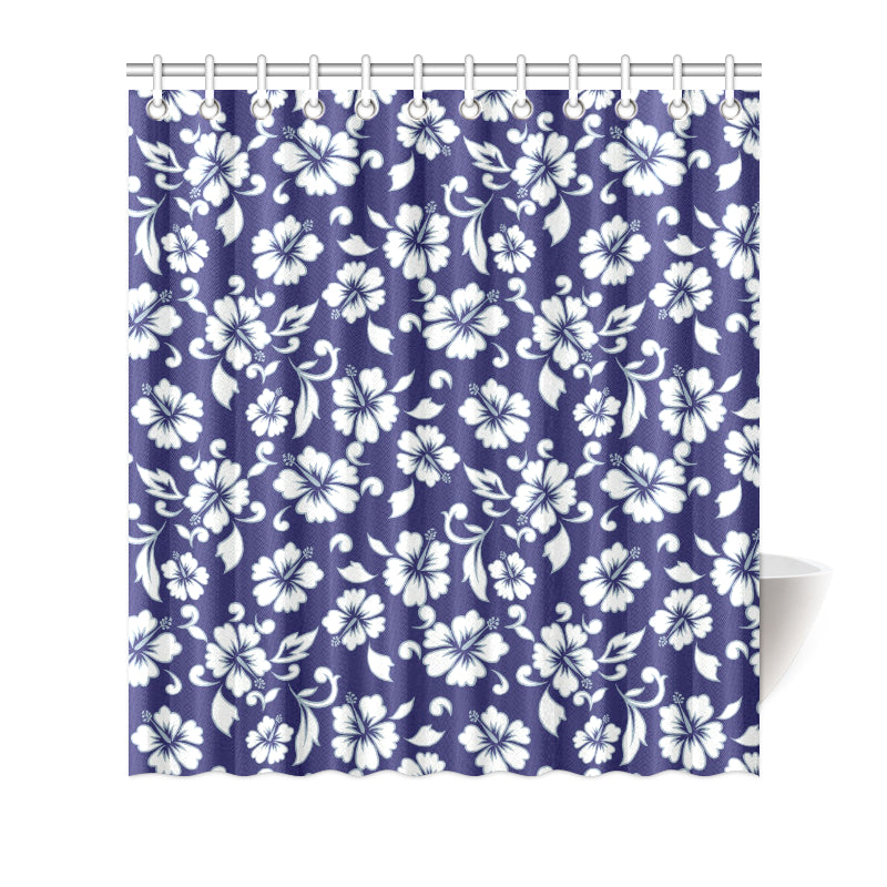 Hibiscus Pattern Print Design HB010 Shower Curtain