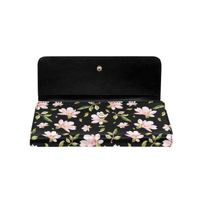 Magnolia Pattern Print Design MAG01 Women's Trifold Wallet
