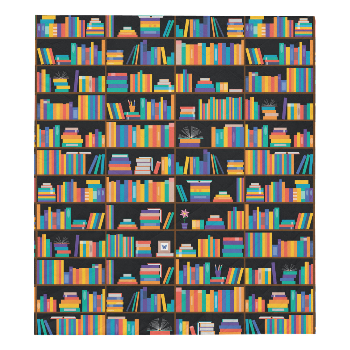 Book Pattern Print Design 05 Premium Quilt
