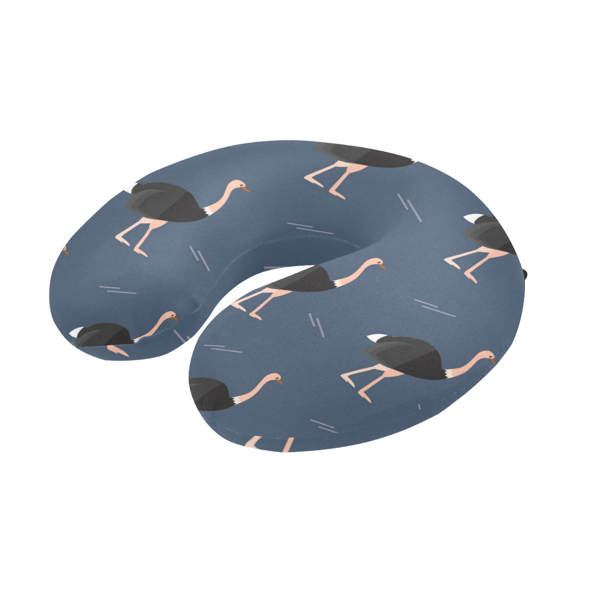Ostrich Pattern Print Design 04 U-Shaped Travel Neck Pillow