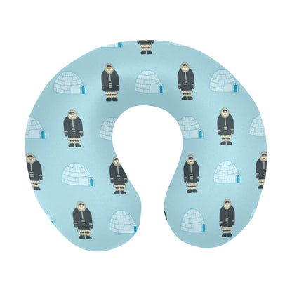 Eskimo Pattern Print Design 03 U-Shaped Travel Neck Pillow